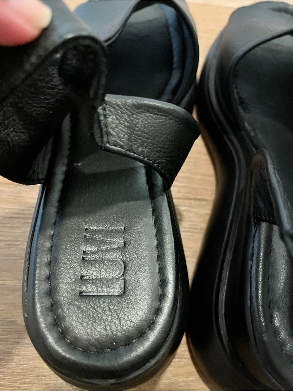 Agusto Leather Platform Sandal Forever & Always Minimalist Shoes size 39 (8.5) - Picture 4 of 11